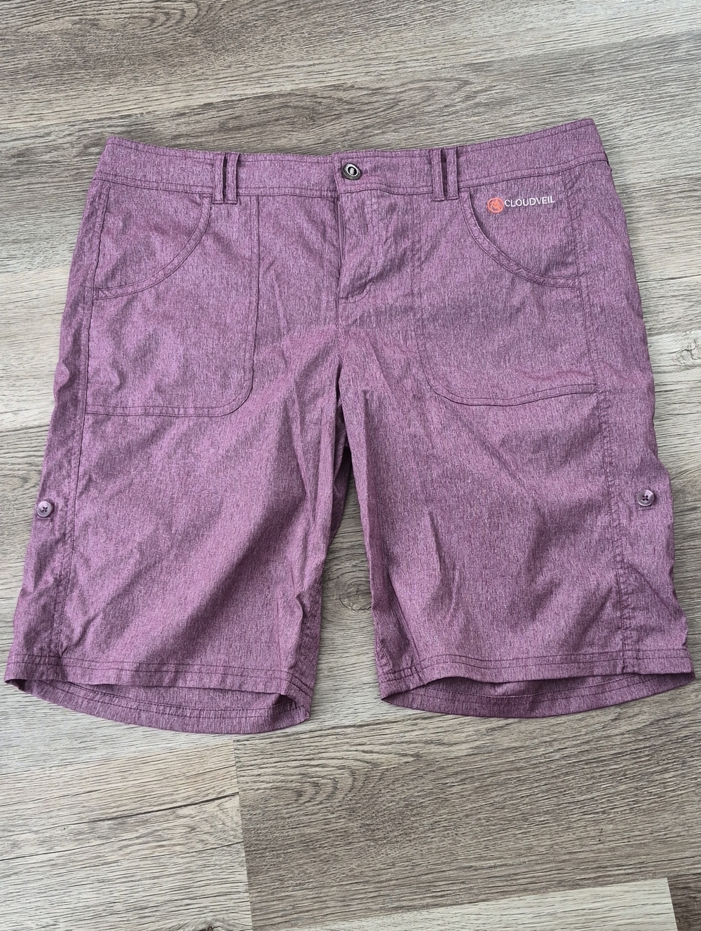 Cloudveil Women's Purple Outdoor Cargo Shorts Size XL